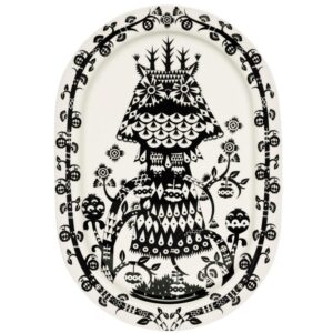 IITTALA TAIKA ZWART SERVEERBORD OVAAL 41CM