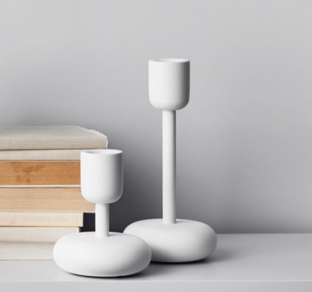 IITTALA NAPPULA WIT KANDELAAR 183 MM - Afbeelding 2