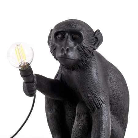 SELETTI MONKEY LAMP OUTDOOR SITTING ZWART - Afbeelding 6