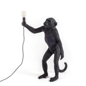 SELETTI MONKEY LAMP  OUTDOOR STANDING ZWART