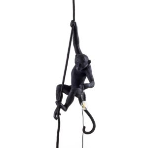 SELETTI MONKEY LAMP OUTDOOR AAN TOUW ZWART