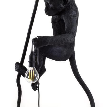 SELETTI MONKEY LAMP OUTDOOR AAN TOUW ZWART - Afbeelding 4