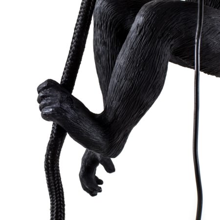SELETTI MONKEY LAMP OUTDOOR AAN TOUW ZWART - Afbeelding 5