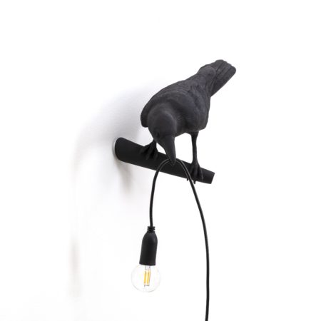 SELETTI BIRD WANDLAMP ZWART - Afbeelding 3