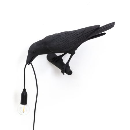 SELETTI BIRD WANDLAMP ZWART - Afbeelding 2