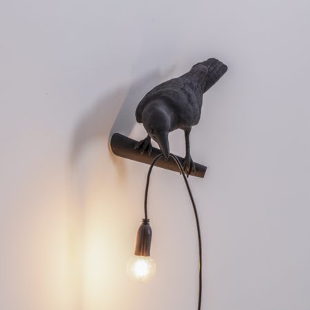 SELETTI BIRD WANDLAMP ZWART - Afbeelding 6