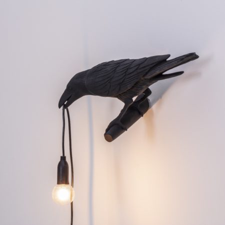 SELETTI BIRD WANDLAMP ZWART - Afbeelding 5