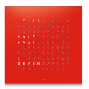 QLOCKTWO STAAL POEDER COATED RED PEPPER