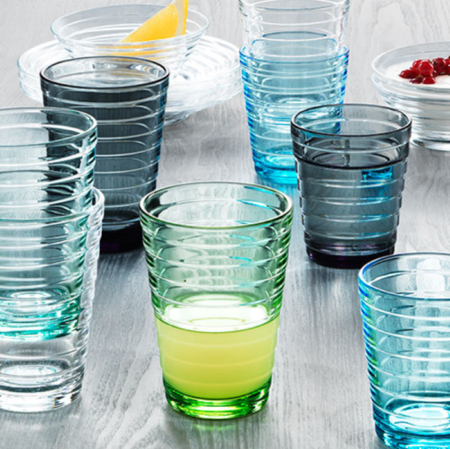 IITTALA  AINO AALTO  GLAS  33 CL GRIJS - 2 stuks - Afbeelding 4