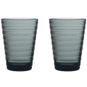 IITTALA  AINO AALTO  GLAS  33 CL GRIJS - 2 stuks