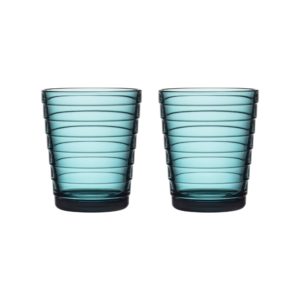 IITTALA AINO AALTO GLAS 22CL ZEEBLAUW - 2 stuks