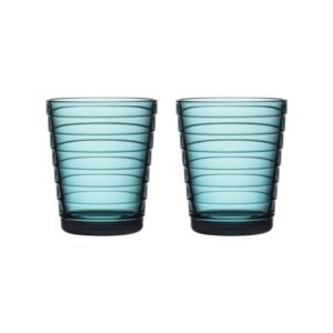 IITTALA AINO AALTO GLAS 22CL ZEEBLAUW - 2 stuks
