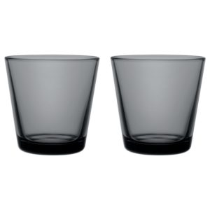 IITTALA KARTIO GRIJS GLAS 21 CL - SET 2 STUKS