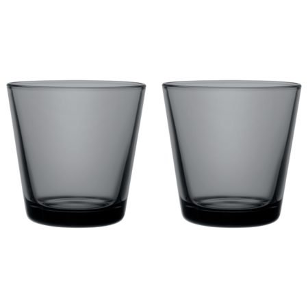 IITTALA KARTIO GRIJS GLAS 21 CL - SET 2 STUKS