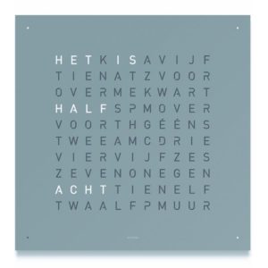 QLOCKTWO STAAL POEDER COATED GREY PEPPER