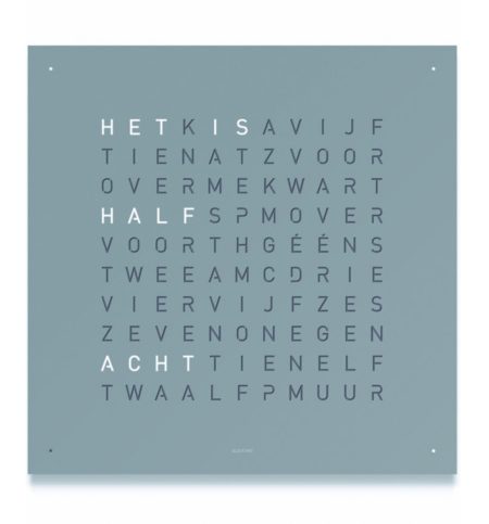 QLOCKTWO STAAL POEDER COATED GREY PEPPER