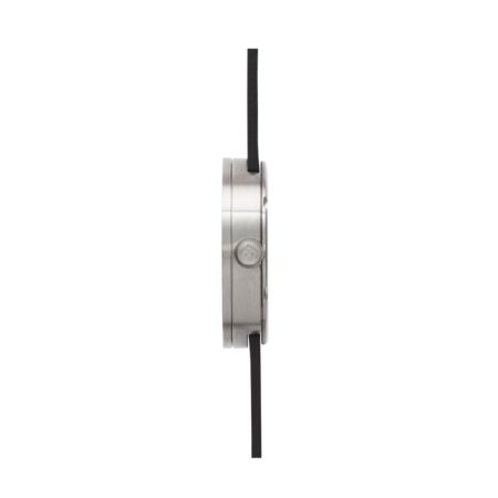 Leff Amsterdam Tube Watch D38 Staal / Zwart Lederen Band Horloge - Afbeelding 2