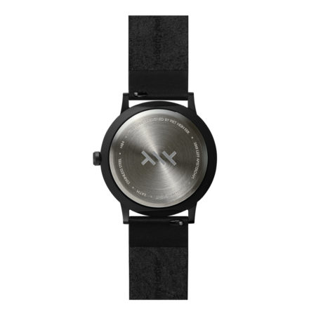 Leff Amsterdam Tube Watch T40 Zwart / Zwart Lederen Band Horloge - Afbeelding 4