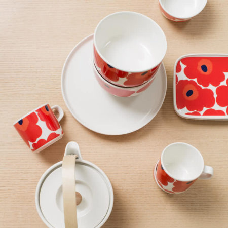 Marimekko Oiva Unikko Theepot 7dl Rood - Afbeelding 2