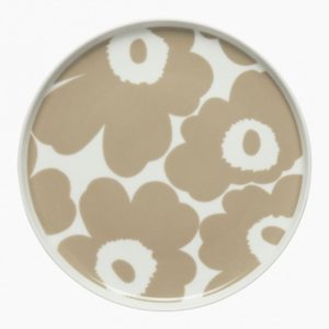 Marimekko Oiva Unikko bord 20 cm Beige