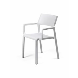 NARDI TRILL TUINSTOEL MET ARMLEUNING WIT