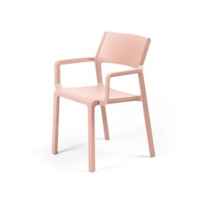 NARDI TRILL TUINSTOEL MET ARMLEUNING ROZE