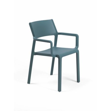 NARDI TRILL TUINSTOEL MET ARMLEUNING PETROL BLAUW - Afbeelding 2