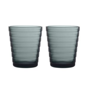 IITTALA AINO AALTO GLAS 22 CL GRIJS - 2 stuks