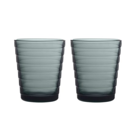 IITTALA AINO AALTO GLAS 22 CL GRIJS - 2 stuks