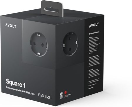 AVOLT SQUARE 1 STEKKERDOOS ZWART - Afbeelding 2