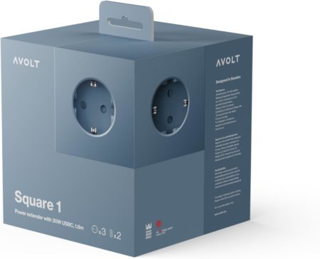 AVOLT SQUARE 1 STEKKERDOOS BLAUW - Afbeelding 2