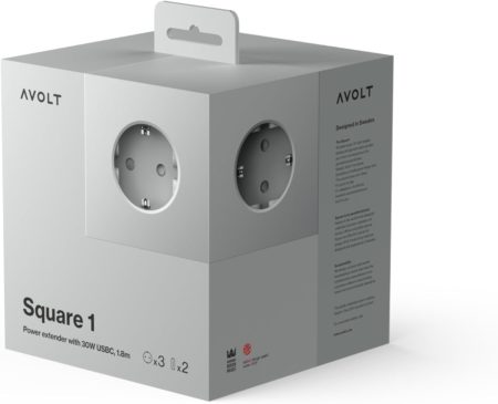 AVOLT SQUARE 1 STEKKERDOOS GRIJS - Afbeelding 2