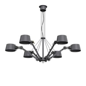 TONONE BOLT CHANDELIER 6ARM MIDNIGHT GREY