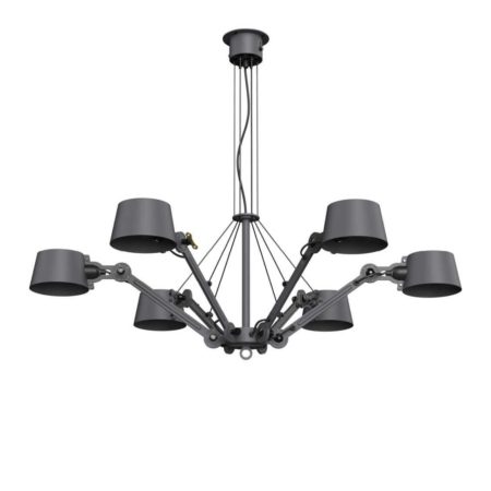 TONONE BOLT CHANDELIER 6ARM MIDNIGHT GREY