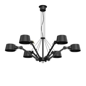 TONONE BOLT CHANDELIER 6ARM SMOKEY BLACK