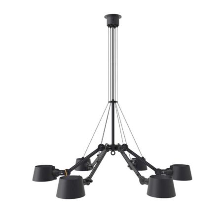TONONE BOLT CHANDELIER 6ARM SMOKEY BLACK - Afbeelding 7