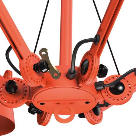TONONE BOLT CHANDELIER 6ARM STRIKING ORANGE - Afbeelding 2