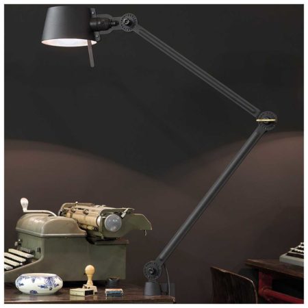 TONONE BOLT BUREAULAMP 2ARM CLAMP SMOKEY BLACK - Afbeelding 7