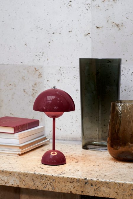 FLOWERPOT OPLAADBAAR TAFELLAMP VP9 DARK PLUM - Afbeelding 5