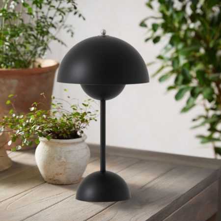 FLOWERPOT OPLAADBAAR TAFELLAMP VP9 MATT BLACK - Afbeelding 4