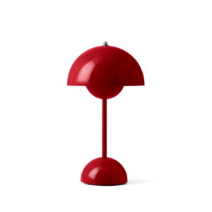 FLOWERPOT OPLAADBAAR TAFELLAMP VP9 VERMILJOEN