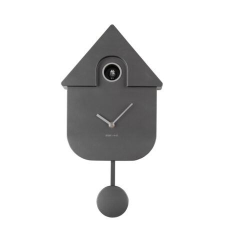 KARLSSON MODERN CUCKOO WANDKLOK ANTRACIET METALLIC - Afbeelding 2