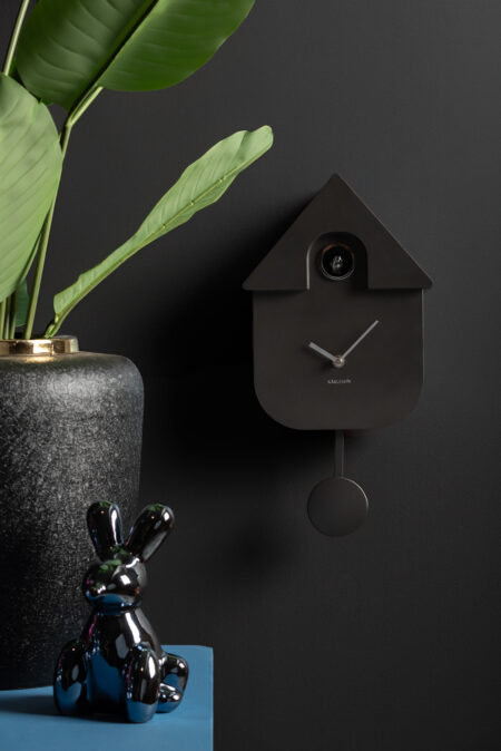 KARLSSON MODERN CUCKOO WANDKLOK ANTRACIET METALLIC - Afbeelding 5