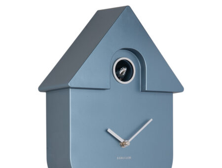 KARLSSON MODERN CUCKOO WANDKLOK BLAUW METALLIC - Afbeelding 4