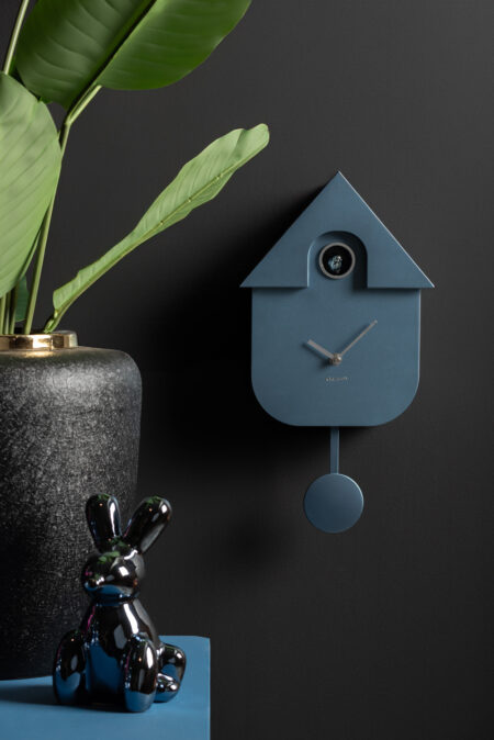 KARLSSON MODERN CUCKOO WANDKLOK BLAUW METALLIC - Afbeelding 5