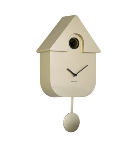 KARLSSON MODERN CUCKOO WANDKLOK GOUD METALLIC