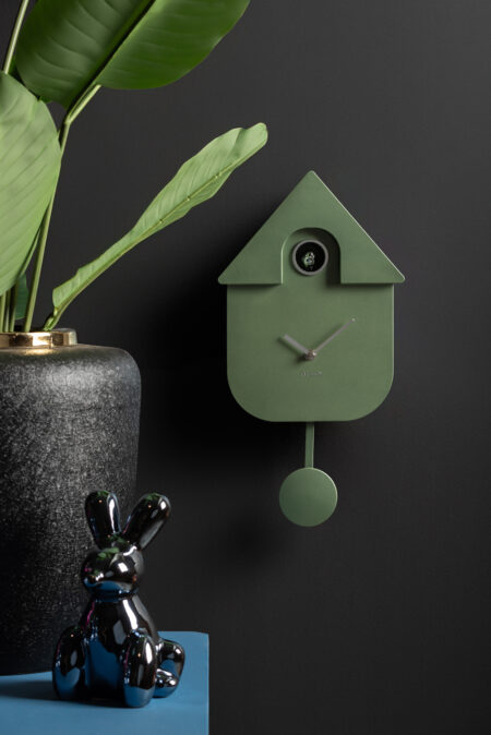 KARLSSON MODERN CUCKOO WANDKLOK GROEN METALLIC - Afbeelding 5