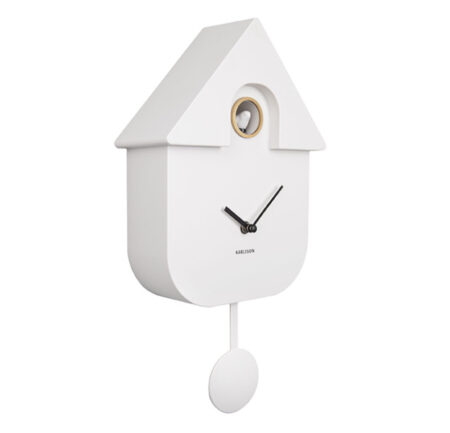 KARLSSON MODERN CUCKOO WANDKLOK WIT